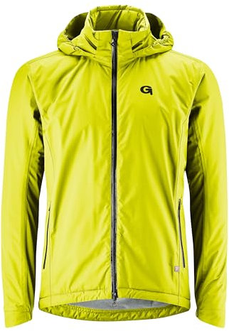 Gonso Save Therm, Herren Fahrradjacke, Wasserdichte Regenjacke, Wasserdicht bis 10.000 mm & winddicht, G-Tex, Warme Primaloft Silver Insulation, Weite Passform, PFC-frei, Gelb, Gr. 5XL
