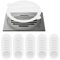 Lote de 50 piezas desechables de drenaje de la ducha kit de recogedor de pelo de malla grande pegatinas cubierta para baño bañera cocina