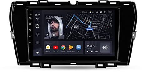 Buladala Android 10 Car Stereo for SsangYong Tivoli 2019-2021 9'' Touch Screen FM AM Internet Radio with Carplay Android Auto/BT 5.1/GPS Navigation/3D Driving dynamics/Backup Camera,CC3: 3+32GB