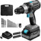 Cecotec Taladro Atornillador, Perforador y Percutor de Batería CecoRaptor Perfect Drill 4020 X-Treme. Batería 20 V y 4000 mAh, Velocidad 1800 rpm, Torque máximo de 50 Nm, 25+1+1 Posiciones