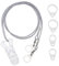 eMagTech Hearing Aid Clip Anti-Lost Lanyard Safety Retainer for Adults and Kids with 3 Assorted Sizes Silicone Loops & 1PCS Plastic Storage Box Grey
