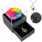Childom Birthday Gift for Women,Rainbow Preserved Flowers Rose Gifts for Mum,Christmas Rose Gifts For Women Her Friend,Romantic Valentines Present for Teacher Wedding Anniversary Engagement Graduation