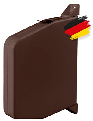 BAUHELD® Enrollador de persiana enrollable, fabricado en Alemania, mini persiana enrolladora con rosca automática, con distancia entre orificios de 155 mm, color marrón