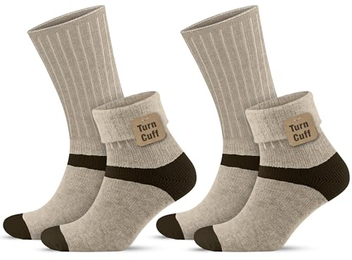 GoWith 2 Pairs Alpaca Wool Socks for Men/Women, Norwegian Warm Winter Thick Thermal Socks Alpaca Socks