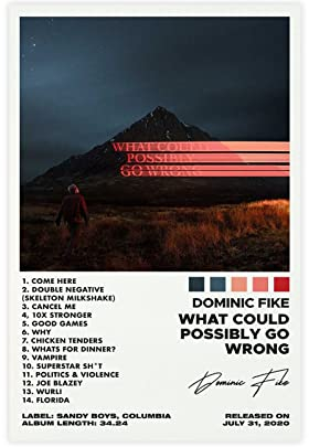 Dominic Fike Poster What Could Possibly Album Cover Poster Leinwand Poster Schlafzimmer Dekor Sport Landschaft Büro Raum Dekor Geschenk Unframe Stil 20 x 30 cm