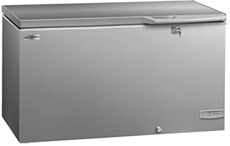 GGM Gastro Gewerblicher Tiefkühlschrank - 388 Liter - Edelstahldeckel - LED-Lampe - Inklusive Trennwand - Manuelle Temperaturregelung - Umweltfreundlich - Statische Kühlung - TTG388EN