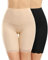 Xnova Damen Bauchweg Unterhose Miederpants Miederhose Shapewear, Anti-Chafing Spitzen Shorts Hipster Panty, Unter Rock Kurz Hose Blickdicht (2 Stück schwarz, hautfarben, L)