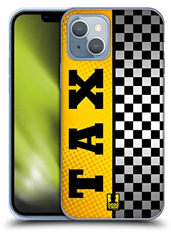 Head Case Designs Taxi Gelbe Taxis Gel Handyhülle Hülle [Militärischer Schutzgrad] Kompatibel mit Apple iPhone 14