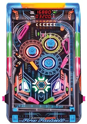 Merchant Ambassador Electronic Arcade Pro Pinball – Licht- und Sound-Tischspiel, Dual-LED-Anzeigetafel, 10 professionelle Funktionen, Erwachsene und Kinder ab 6 Jahren