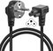 GELRHONR Cable de alimentación CEE7 en Toma C5, Cable de trébol C5 Cable de alimentación, Enchufe de Mickey Mouse Cable de Fuente de alimentación para computadora portátil Cable (Down Angle C5)