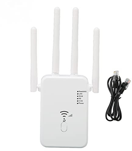 Extension de Portée WiFi, Couverture jusqu'à 105 Appareils avec Amplificateur et Répéteur de Signal sans Fil Double Bande 5G, Vitesse jusqu'à 1200 Mbps