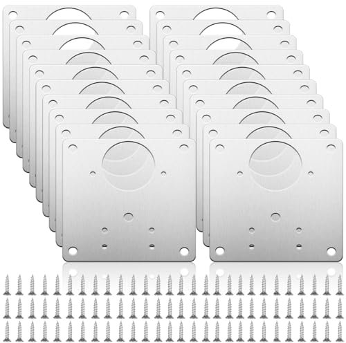 APACALI 20 Pack Hinge Repair Kit: Stainless Steel, Kitchen & Cabinet Hinge Repair with 120 Screws