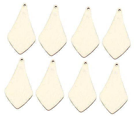 COHEALI Holzscheiben Deko 2 Packungen À 60 Stück Unregelmäßig Oval mit Loch 55mm Holzfarbe für Scrapbooking Schilderherstellung Kinder Kunstprojekte