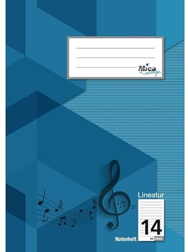 Notenheft A4 - Lineatur 14-8 Blatt