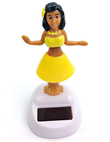 TONGFENG Wackelfigur Auto Solar Wackelfiguren | Lustig Hawaii HulaGirl | Girl Solarbetriebenes Spielzeug Swinging Mädchen Solar | Hula-Girl Solar Wackel Figur Geschenk für Haus Und Büro