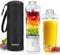 Tragbarer Mixer Smoothie Maker - 600ml Mini Standmixer to Go - 6 Klingen, Reisedeckel und Isolierte Hülle - USB Wiederaufladbar Blender Protein Shaker Bottle für Küche, Reise, Büro, Fitness, Camper