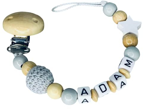 personalisierte Individuell gestaltetes Babygeschenk mit Namen für Mädchen oder Junge Baby Geschenk personalisiert zur Geburt & Taufe Stern Grau