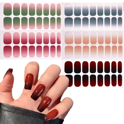 AORHOFJ 5 Pezzi Pellicola per unghie, Adesivi per unghie, Adesivi per unghie, Autoadesivi per unghie, Adesivi per unghie, Bella decorazione di moda fai da te