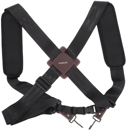 WHAMVOX Verdickter atmungsaktiver afrikanischer Trommelgurt Snare-Drum-Gürtel verstellbare Länge strapazierfähiges Polyester für Jungen und Mädchen und Erwachsene Schwarz