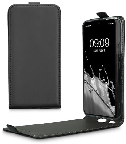 kwmobile Schutzhülle kompatibel mit Samsung Galaxy S22 - Hülle Handy - Flip Case Handyhülle Schwarz
