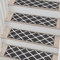 COSY HOMEER 15 Pack Nonslip Stair Carpet Treads, 22 x 70cm Polyester Medium Pile Carpet Stair Treads with TPE Backing, Super Grip Self-Adhesive Stair Treads, Noise Reduction & Machine Washable,Black