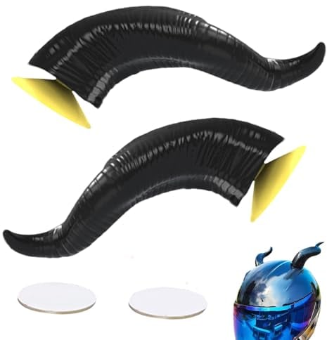 Motorrad Helm Hörner, 2 Stück Motorradhelm Teufelshörner, Motorradhelmhorn, Saugnapf Horn Helm Dekoration, Motorrad Helm Hörner Eckdekoration, Motorradhelm Devil Demon Horn