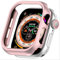 GIOPUEY Custodia Funda para Apple Watch Series 10 42mm, plastica rigida, Anti-urto, Apple Watch Series 10 42mm Custodia - Rose Gold