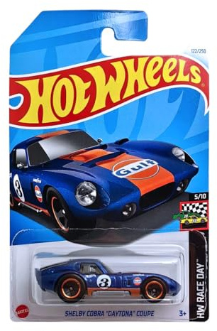 Hot Wheels - Shelby Cobra Daytona Coupe - HW Race Day 5/10 - HTF10 - Short Card - Gulf Design - Good Year - Mattel 2024 – 1:64
