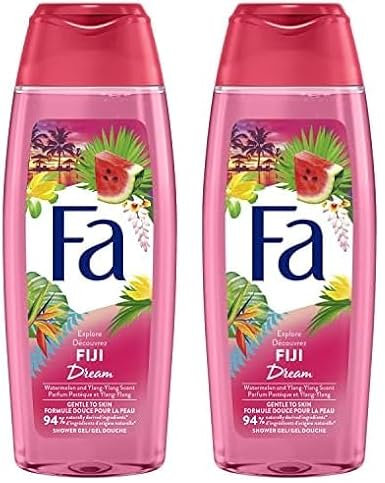 Fa - Gel Douche Corps Revitalisant - Island Vibes - Fiji Dream - Formule de pH neutre pour la peau - Testé sous contrôle dermatologique - Bouteille de 250 ml (Lot de 2)