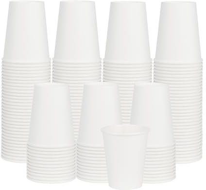 ECOEXTRA 8 oz 400 Pack Disposable Paper Coffee Cups, Hot Coffee Cups