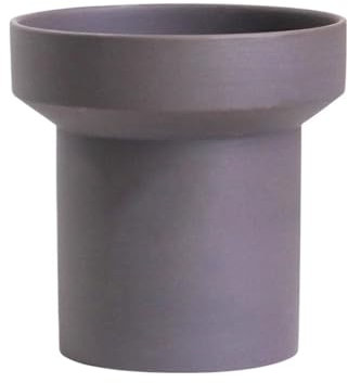Grauer runder Keramik-Blumentopf mit Ablaufloch für Fensterbank, Wohnzimmer, Schlafzimmer, Pflanzen, große Größe