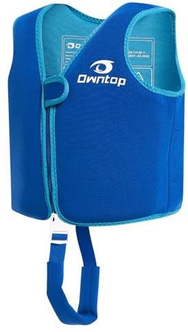 Owntop Kinder Schwimmweste - Leichter Schwimmjacke zum Schwimmenlernen | Schwimmhilfe für Kleinkinder mit Bequemem Schrittgurt | Neopren Auftriebsweste für Jungen Mädchen Alter 2-8