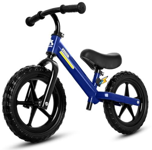KRIDDO Laufrad ab 2 Jahren, Balancefahrrad für Kinder von 2-5 Jahren, Dual-Lager für sanftes Fahren, Verstellbarer Sitz und Lenker, Geschenk für Jungen und Mädchen