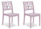Totò Piccinni Sedia TETI dal Design moderno Impilabile da Interno o Esterno 52x46x86cm MADE IN ITALY (2, Rosa Pastello)