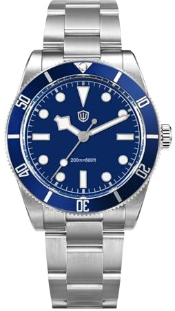 watchdives Quarzuhren WD7922 BB54, Herrenuhr 37 mm Saphirglas Luxus Armbanduhr 20 Bar Taucheruhren für Männer