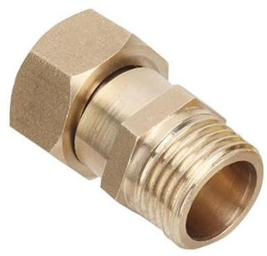 SHIOFRCN 1pc G1/2 Union hexagone connecteur Droit 1/2 Filetage mâle/Femelle connecteur de Compression en Laiton raccords de tuyauterie de plomberie(1/2 inch-01)