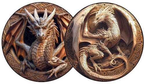 3D Dragon Puzzle - Holzbaumodell 150 Teile, Spezialhandwerk für Erwachsene, lustige und dekorative Aktivität für Entspannung und Kreativität | Intelligentes Spiel Idee