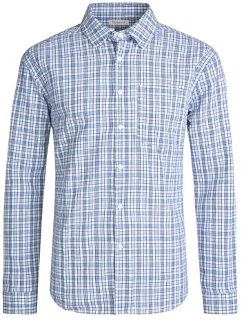 Dybycit Men's Shirts Checked Long Sleeve Casual Shirt Regular Fit Oktoberfest Plaid Shirts