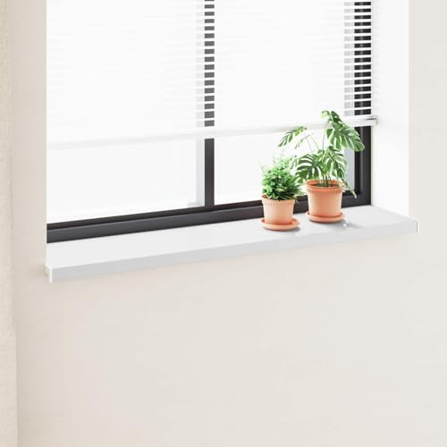 PVC Fensterbank Weiß 140 x 30 x 4,5 cm – Modernes Fensterbrett für Innen und Außen, pflegeleicht, feuchtigkeitsresistent, einfache Montage mit Kleber