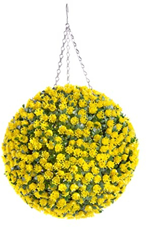 Best Artificial 38cm Yellow Rose Flower Ball
