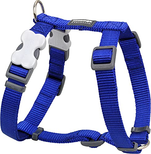 Red Dingo Classic Dog Harness Plain, Dark Blue, X-Small 12mm