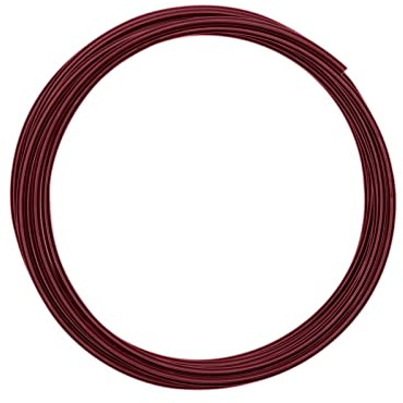 Vaessen Creative Basteldraht und Schmuckdraht 3 m x 3 mm Rot (Oxblood) – Flexibler Draht zum Basteln für Blumenkranz, Scmuckherstellung und Modellbau