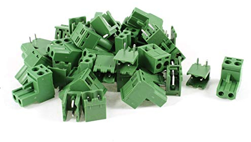 sourcing map 20 PCS AC 300 V 10 a 5,08 mm Pitch 2 Pin Schraubanschluss steckbar Terminal Block de