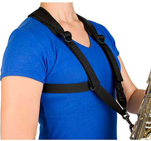 ProTec A306SM Universal Saxophon-Gurt mit Metallschnalle, klein, Schwarz