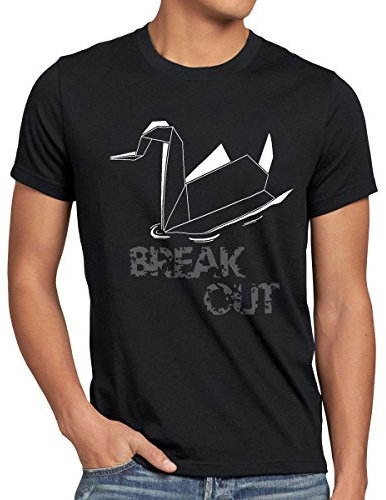 style3 Swan - Break Out Herren T-Shirt, Größe:S;Farbe:Schwarz