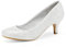 DREAM PAIRS Women's LUVLY Court Shoes Sandals Bridal Wedding Party Low Heel Pump Shoes, Size 5, Silver