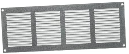 400x150mm Rejilla de Ventilación con Mosquitera - Rejillas de Aireación Metálicas - Acero Galvanizado