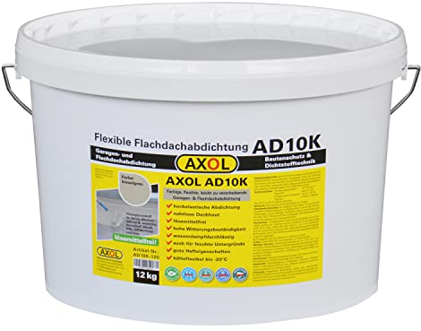 AXOL Flachdachabdichtung, Garage abdichten mit AXOL AD10 12 kg Flüssigkunststoff Kieselgrau