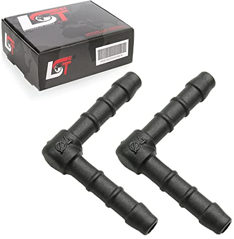 LST 2x L-Verbinder Winkel Rohr und Schlauchverbindungen Ø 4 mm