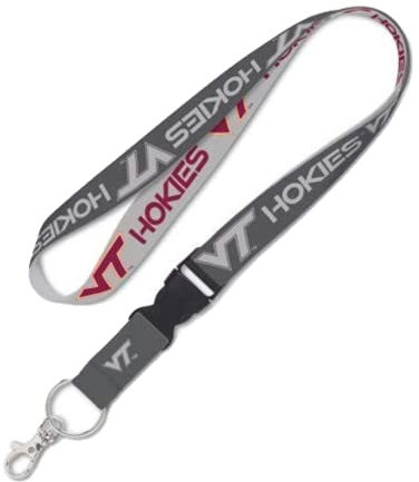 WinCraft Virginia Tech Hokies Lanyard with Detachable Buckle, 1 - Charcoal Grey